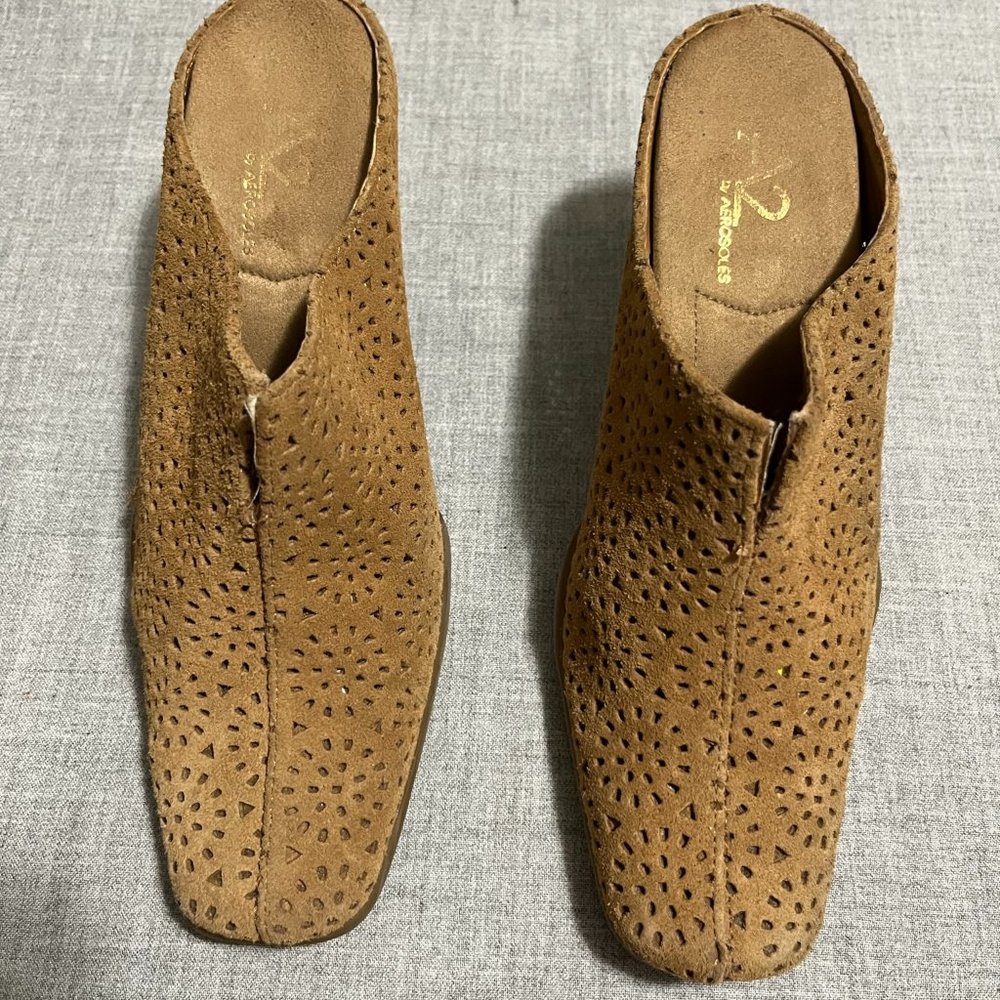 A2 by AEROSOLES Brown Mules Size 6M